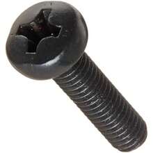 Small Parts 503482 Steel Pan Head Machine Screw, Black Oxide Finish, Meets DIN 7985, #1  Drive, M2.5-0.45 Thread Size, 10 Mm Length, Fully Threaded, Import (Pack Of 100) - / - 查看 1