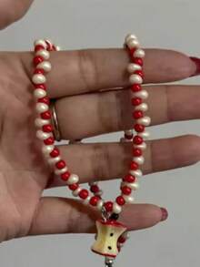 Y2K 可爱原宿风树脂红色水果吊坠项链，哥特复古美学度假配饰 - 彩色 - 查看 7