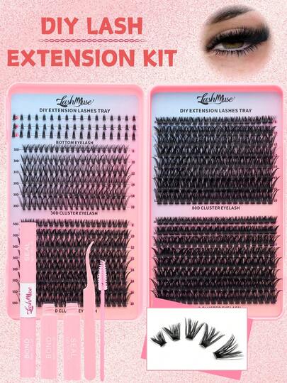 Your Lower Lashes But Better, Russian Lash Book With 30D To 100D Density, Natural Thick Finish, Mixed Length 8-16mm