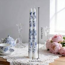 两支装复古蓝白花纹锥形蜡烛 - 9.84英寸复古图案桌面装饰蜡烛。中式花卉锥形蜡烛,是摄影道具、婚礼招待会和营造氛围的理想之选。节日氛围蜡烛,适用于婚礼、晚宴、家居装饰和特殊场合;是餐桌中心装饰、节日装饰和母亲节礼物的完美之选。 - 2pcs - 查看 16