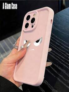 A Cute Angry Face Pink Phone Case, Shockproof Protective Cover. It Is Compatible With Galaxy Models Including Compatible For Galaxy S25, S24, S23, S22, S21 PLUS, FE And Ultra,Galaxy A33 Compatible With For Iphone17 Pro Max, 16, 15, 14 And 13. It Makes A Perfect Gift For Birthdays, Holidays, New Year And Valentine's Day. - 粉色 - 查看 3