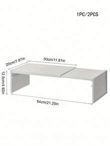 [Popular Choice] 1 Expandable Kitchen Organizer Rack, Plastic Countertop Cabinet Storage Rack With Adjustable Shelves Dividers For Spices And Cookware Organizer, No Assembly Required, Tiered Shelves, Utensil Rack - Multicolor - View 2