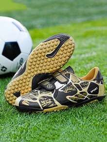 Youth, Campus Student Sports Soccer Shoes, Soccer Training Shoes, Soccer Match Specific Shoes - Black - View 2