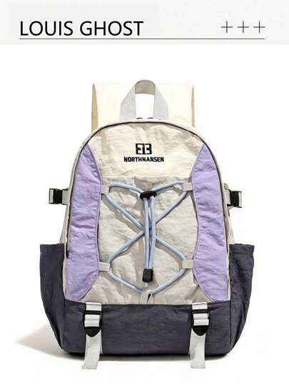 Macaron Story: Tricolor Vibrant Backpack Set | Unlocking The Art Of Youthful Travel - Multi-Pocket * Candy-Colored Webbing