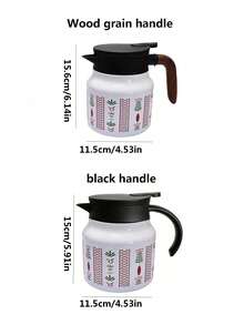 1pc 800ml Saudi Style Coffee/Tea Pot, Long Keeping Warm, Middle Eastern Style Palm Tree Print, Suitable For Home, Restaurant, Gift Giving, Saudi National Day - Multicolor - View 6