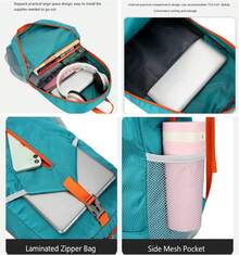 Foldable Hiking Backpack Lightweight Packable Basic-Daypack Collapsible Bag Water-Resistant Travel Men Women Camping Cycling Outdoor - màu xanh hồ - Xem 4