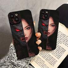 Estuche para teléfono con arte abstracto místico Compatible con estuches para teléfonos   17  16 Pro Max  15 Pro Max  13 y  12 Hecho de material TPU duradero Resistente al agua, a los golpes y a los arañazos Un regalo único para familiares, amigos, amantes, novios y novias - Negro - Ver 5
