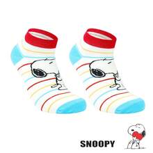 SNOOPY 1/5双卡通时尚短筒袜，舒适柔软女士运动袜，创意卡通图案，时尚百搭，柔软舒适 - 彩色 - 查看 4