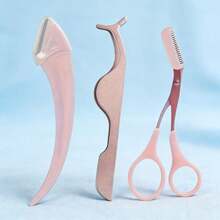 粉色假睫毛辅助器，美妆工具，睫毛刷，眼线辅助工具，睫毛卡，赠品，旅行，平价好物，旅行必备 - 彩色 - 查看 3