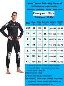 HISEA 3毫米氯丁橡胶潜水服，男女通用保暖潜水服；男士后拉链冲浪潜水服；女士保暖连体泳衣（黑色） - 黑色 - 查看 11