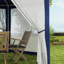 4x3m Hexagonal Tent, Waterproof, Winter Tent With Mosquito Net, With 6 Sides, Suitable For Camping, Garden, Gazebo, Blue - Blue - View 7