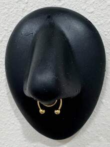 6Pcs/Set Fake Nose Piercing Jewelry, Fake Nose Rings Fake Septum Ring Stainless Steel No Piercing Hoop Fashion Nose Clip Jewelry - Fake Nose Rings - View 2