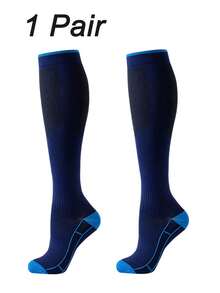 男女通用压缩袜，1/2/4 双装，采用尼龙涤纶混纺针织面料，贴合腿部曲线，为瑜伽、马拉松、滑雪、网球、足球、健身、篮球等运动提供支撑，可机洗。 - 彩色 - 查看 25