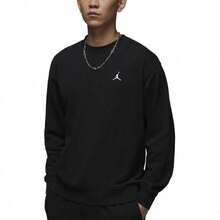 Nike Jordan Brooklyn Flece Brand Logo Comfortable Crew Neck Long Sleeve Sweatshirt For Men, Black - 黑色 - 查看 14