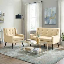 Home Theater Seating - Beige + Upholstered + Foam - View 12