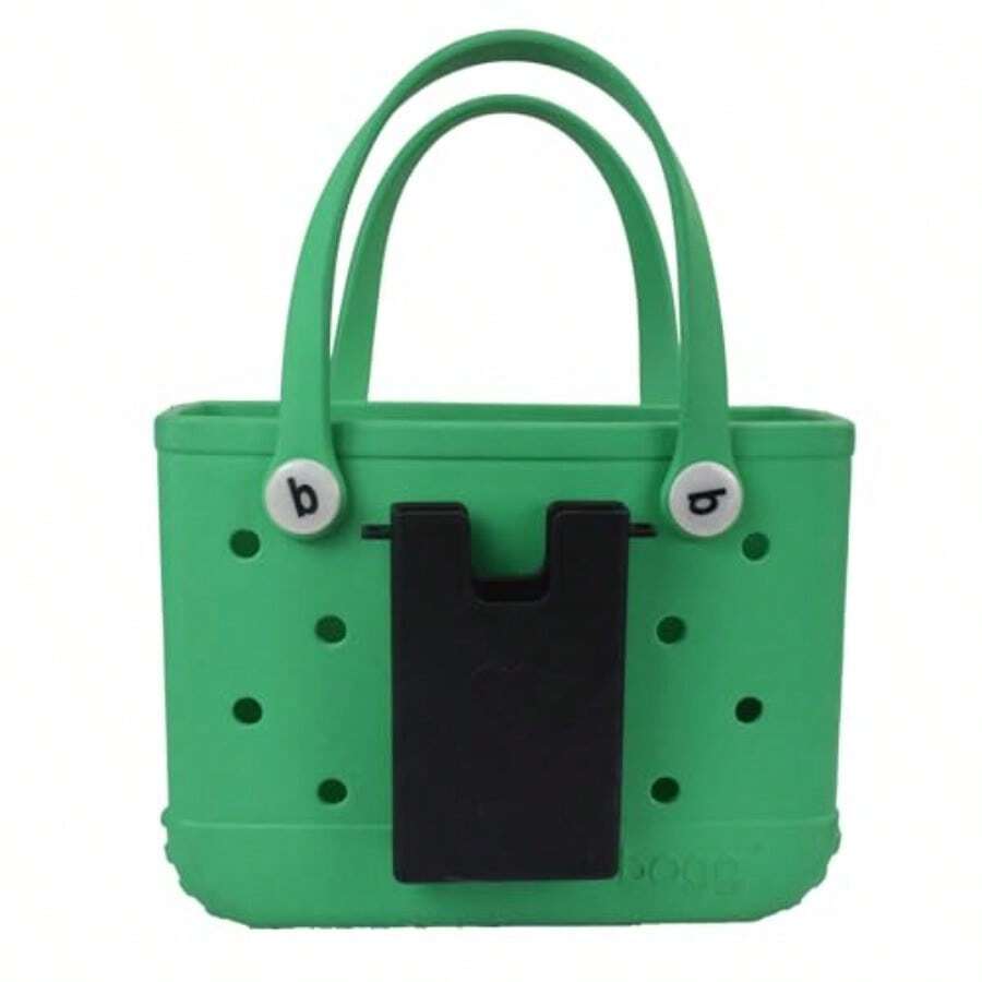 Phone Case Accessory Compatible With Bogg Bags Phone Case Holder Charm Accessory For Beach Bag Plastic Shell Case Keep Your Phone Handy And Secure In Your Tote Bag Dark Black 1 PC - Đen1 - Xem 1