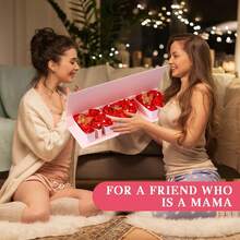 Gift Box With "I Love You" & "Mom" Flower Bouquet And Letter - Comes With Ribbon, Can Be Filled With Gifts Like Chocolates, Fresh Flowers, Souvenirs, Perfect For Mother's Day Or Birthday - MOM - View 12