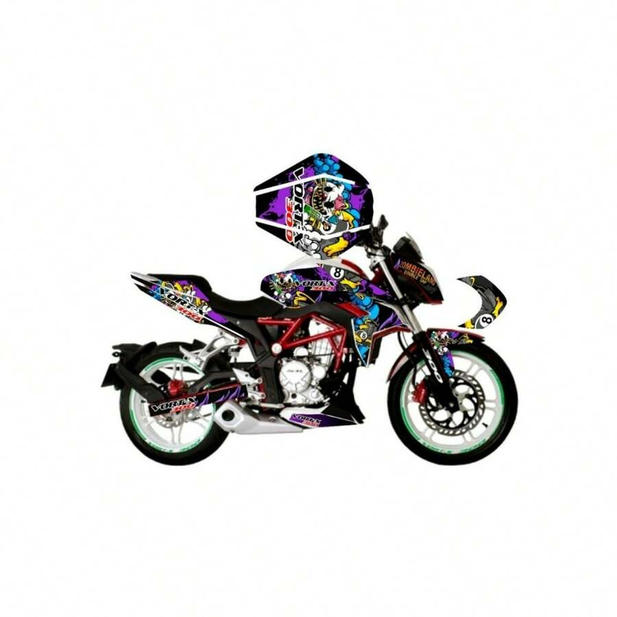Vort-X 300 Vortx Graphics Wrap Vinyl Italika Sticker Kit - Model 11 - View 1