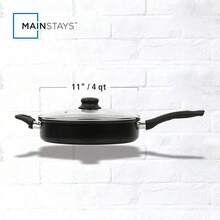 Extra Large 4-Quart Non-Stick Pressure Cooker With Glass Lid - Boasting Easy Cooking & Quick Meals, Black! - Default - View 2