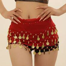 1 Peça Conjunto de Cinto de Corrente de Malha Metálica, Cinto de Corrente de Cintura de Estilo Boêmio para Dança do Ventre, Decoração de Cintura de Saia, Adequado para Dança - Multicolorido - Visão 20