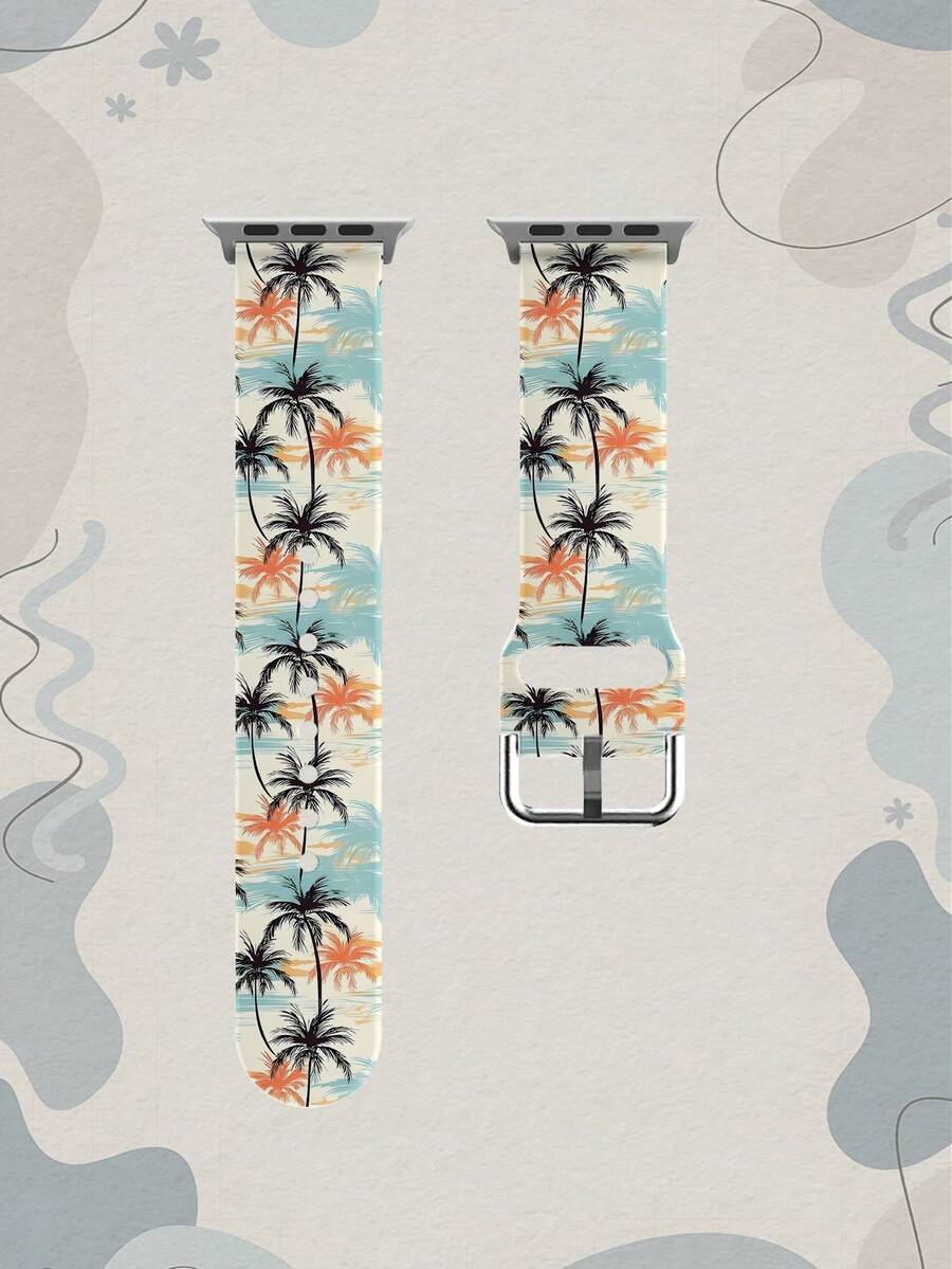 1pc Soft Elastic Breathable Wristband Replacement Strap For Apple Watch 38mm 40mm 41mm 45mm 44mm 42mm 49mm, Fashionable Casual Multi-Color Silicone Watch Band Compatible With Apple Watch Ultra Series, S10/SE/9/8/7/6/5/4/3/2/1 Smartwatch Accessories - Multicolor - View 1