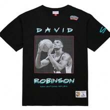 Mitchell & Ness San Antonio Spurs David Robinson Heavyweight Premium Player Tee - màu đen - Xem 1