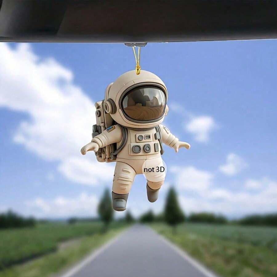 1 Astronaut Decoration - Space Exploration Theme Decoration, Sci-Fi  Toy | Car Ornament / Home Decor / Backpack Accessory / Keychain / Space Theme - 1pc - View 1