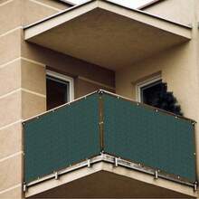 Thickened PVC Privacy Protection Screen Net, Adjustable Indoor And Outdoor Privacy Barrier With Holes And Stands For Wall, Garden, Balcony, Yard, Non-Climbable Grid, Outdoor Fence Privacy Screen Net - 1 Dark Green - View 7