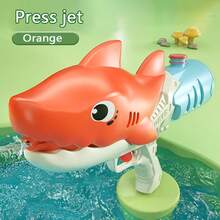 1pc Children Shark Cartoon Patterned Pull-Type Water Gun For Outdoor Water Play In Summer, Perfect For Beach Fight Game Toy - Multicolor - View 15