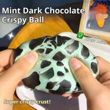 1个2026年流行创意薄荷巧克力脆皮挤压玩具，可缓解压力，挤压后发出爆裂声，是节日、生日、情人节的完美礼物 - 彩色 - 查看 2