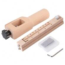 手动切割工具，配有 5 个锋利刀片和内六角扳手，皮革工艺条带制作器，DIY 皮革工具，皮革带切割器 - A - 查看 9