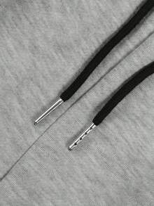 男士秋冬休闲运动裤，户外徒步训练跑步日常运动宽松时尚七分裤，健身锻炼慢跑裤，舒适街头风宽松运动慢跑裤 - 灰色 - 查看 5