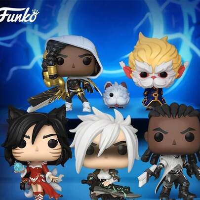 FUNKO POP 英雄联盟：双子城之战，黑色莫丁，格里文，阿里 - 礼品之选 - 官方周边 - 视频粉丝 - 收藏展示模型