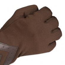 Womens Spandex Touchscreen Cold Weather Gloves With Warm Fleece Lining And  Details - Brown-smartdri - View 7
