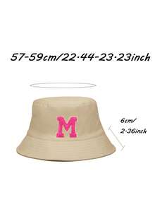 1顶女士A-Z字母渔夫帽，透气可折叠，Y2K风格女士渔夫帽街头风渔夫帽，适合海滩旅行、徒步旅行、钓鱼、海滩度假等户外活动 - 米色 - 查看 11