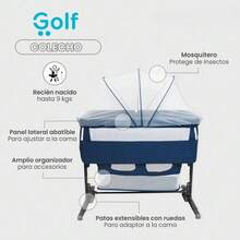 Cuna-Colecho Golf Antirreflujo Y Mecedora Color Azul - Azul marino - Ver 3