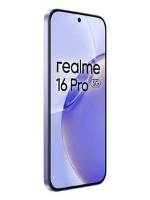 Realme 16 Pro 5G 8GB+256GB | 8GB+512GB 全球版，解锁手机，2亿像素摄像头，安卓16游戏手机，6.78英寸144Hz显示屏，7000mAh电池，7.8mm超薄，不含适配器 - 紫色 - 查看 2