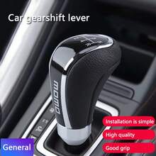 1pc Personalized Car Gear Shift Knob, 5-Speed Manual Transmission Gear Shift Lever Cover, Leather Automatic Gear Shift Stick Head - A - View 2