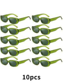 1 par, 10 pares de gafas de moda rectangulares, adecuadas para celebraciones del Día de San Patricio, desfiles callejeros, conciertos, fiestas, baile, accesorios unisex para el Día de San Patricio - Multicolor - Ver 8