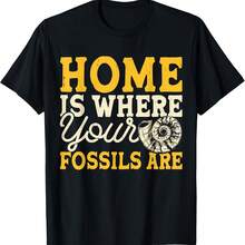 Camiseta "El hogar es donde están tus fósiles" - Negro 1 - Ver 1