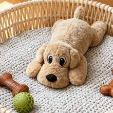 fgofoc Chew Squeaky Interactive Pet Doll, Soft & Plush Chew Doll For Cat & Dog Training And Companionship, Cartoon Design Suitable For All Dog Breeds, Thickened Double-Layer Material - Mocha Brown - View 6