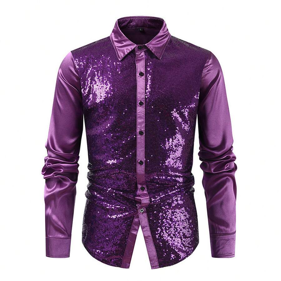 Men Cosplay Clothing - Purple - View 1
