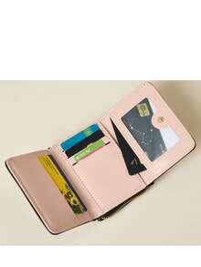 New Compact Wallet & Card Holder 2-In-1 Zipper Trifold Organizer - Multicolor - View 6