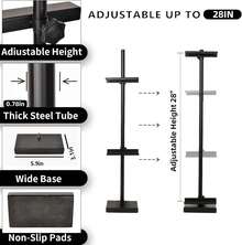 Adjustable Tabletop Easel Stand For Picture Frames & Canvas - All-Metal Display Easel With 28" Height, Table Top Frame Holder For Artwork, Photo Stand, Metal Easels For Table Display - 黑色 - 查看 2