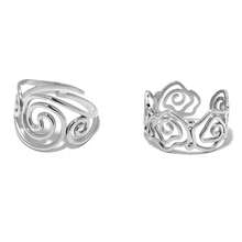 2 Stück/1 Stück spiralförmiger Edelstahl-Ring mit einfachem und hochwertigem, personalisiertem Schmuck im Ins-Stil, Festival-Geschenk/vielseitig einsetzbarer Alltagsring-Set - Verschiedenfarbig - Übersicht 5