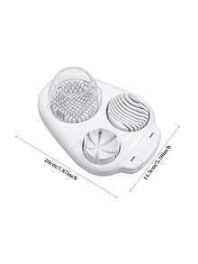 3-In-1 Egg Slicer, Egg Cutter And Egg Masher Tool - White - View 2