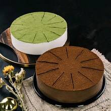 1个可重复使用的面包/蛋糕分割器，圆形10/12片切割器，食品级PP材质，耐用蛋糕切割工具 - 彩色 - 查看 6