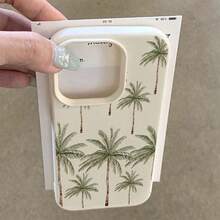 1个TPU材质清爽水彩椰树图案手机壳，兼容 17 Pro Max/17/16 Pro Max/15/13/12/11、S20 FE/A15/S24/A55，兼容红米Note 11/Note 12/Note 13 Pro，全包防摔软壳保护套，国际版，非国内版 - 白色 - 查看 3