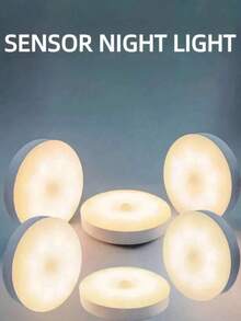 6/3/1 Pcs Warm White/Cool White Motion Sensor Night Light - Dimmable, Auto On/Off, Ideal For Bedside, Stairs, Under Cabinet, Closet And Bedroom Nightlight - White - View 17