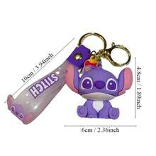 Disney Stitch Keychain, Suitable As A Gift For Friends During The Back To School Season, Party Gift, Cute Keychain, Fun Design - Multicolor - View 7